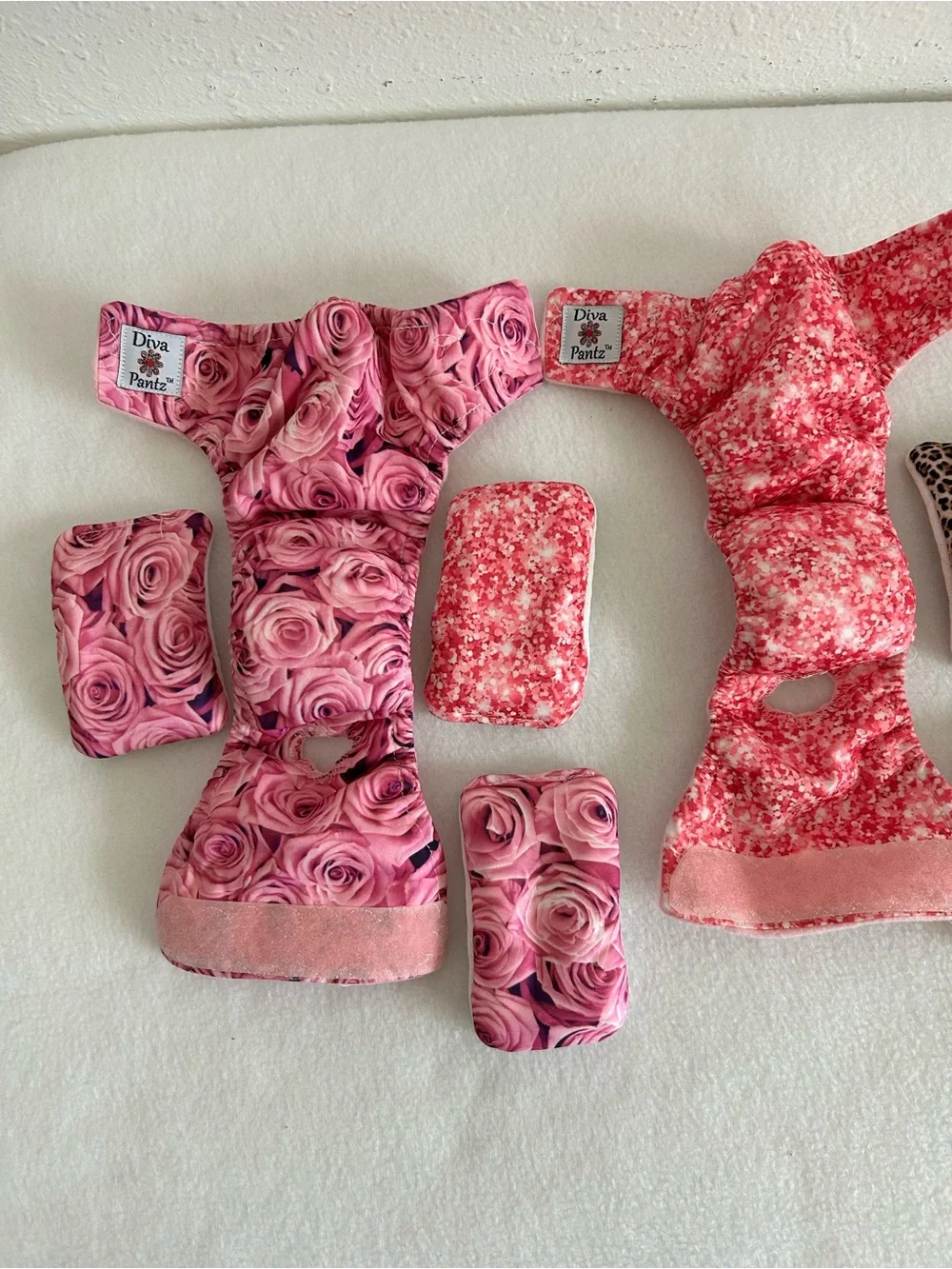 Washable Dog Diapers Lot of 6 Reusable Female Puppy Diapers Sizes Small & Medium